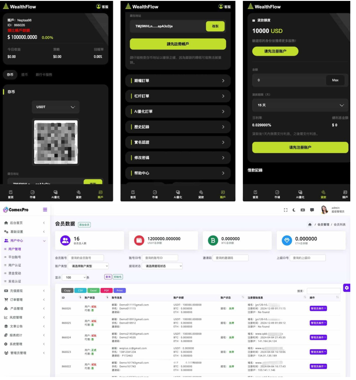 WealthFlow多资产交易系统源码（全功能版）-灰铲源码
