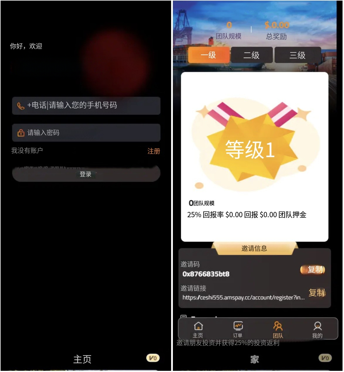 海外理财推广系统源码（现代化UI版）-灰铲源码