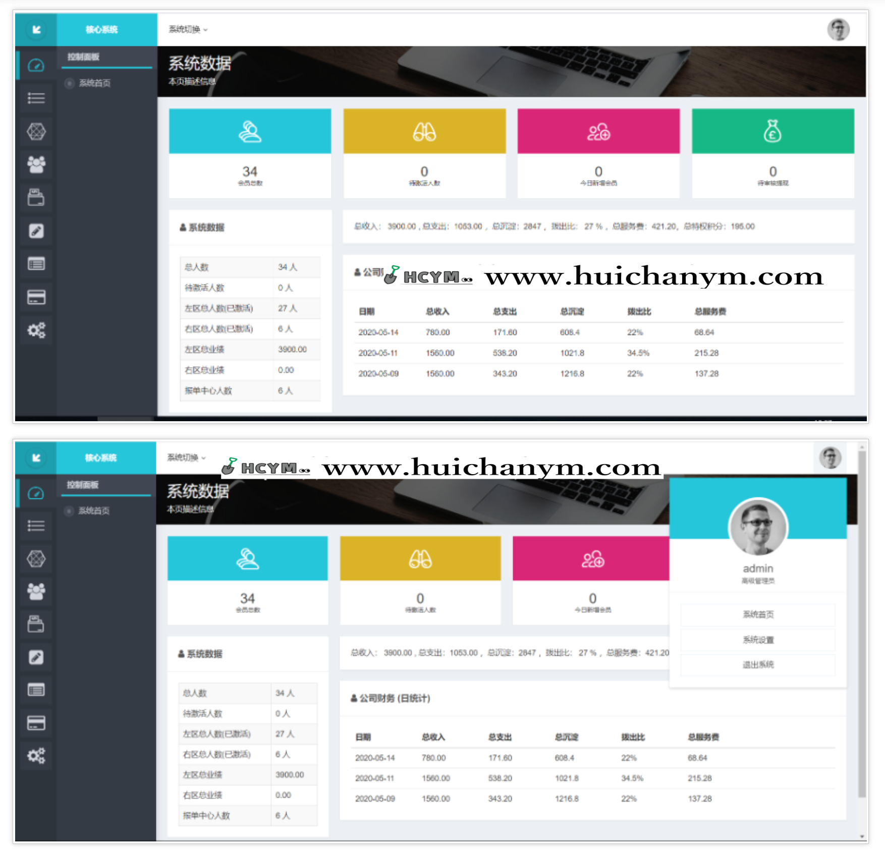 佣金结算直销系统源码 – PHP独立开发（见点奖+量碰奖+领导奖+报单奖）-灰铲源码