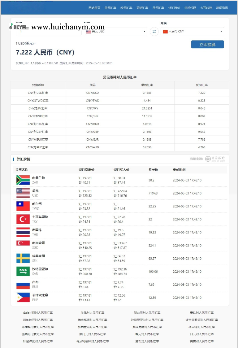 图片[1]-自适应汇率网站模板 – 在线汇率换算+文章系统（养站神器）-灰铲源码