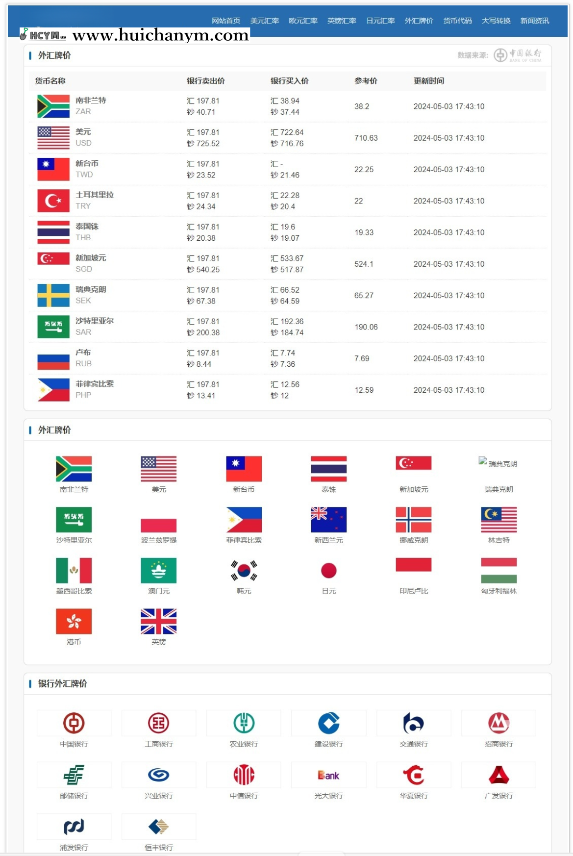 图片[3]-自适应汇率网站模板 – 在线汇率换算+文章系统（养站神器）-灰铲源码